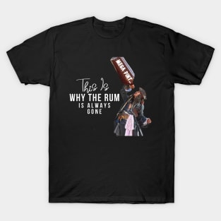 Why Is The Rum Gone - Mega Pint T-Shirt